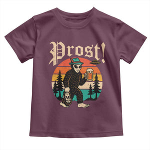 Oktoberfest Bigfoot Alien Beer Toddler T Shirt Retro German Sasquatch Beer TS10 Maroon Print Your Wear