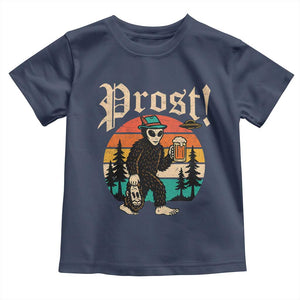 Oktoberfest Bigfoot Alien Beer Toddler T Shirt Retro German Sasquatch Beer TS10 Navy Print Your Wear
