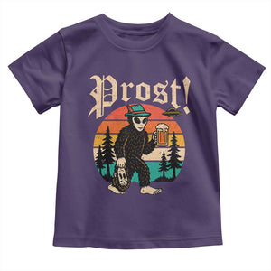 Oktoberfest Bigfoot Alien Beer Toddler T Shirt Retro German Sasquatch Beer TS10 Purple Print Your Wear