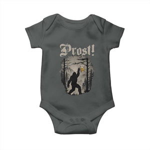 Oktoberfest Bigfoot Baby Onesie Vintage Forest Sasquatch Drinking Prost TS10 Dark Heather Print Your Wear