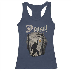 Oktoberfest Bigfoot Racerback Tank Top Vintage Forest Sasquatch Drinking Prost TS10 Navy Print Your Wear