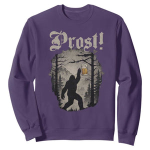 Oktoberfest Bigfoot Sweatshirt Vintage Forest Sasquatch Drinking Prost TS10 Purple Print Your Wear