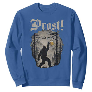 Oktoberfest Bigfoot Sweatshirt Vintage Forest Sasquatch Drinking Prost TS10 Royal Blue Print Your Wear