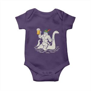 Funny Bigfoot Loch Ness Monster Oktoberfest Baby Onesie German Oktoberfest Sasquatch Drinking TS10 Purple Print Your Wear