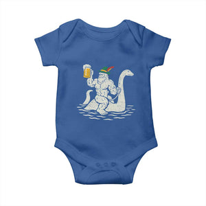 Funny Bigfoot Loch Ness Monster Oktoberfest Baby Onesie German Oktoberfest Sasquatch Drinking TS10 Royal Blue Print Your Wear