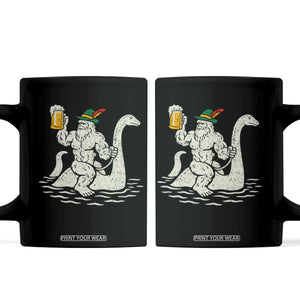 Funny Bigfoot Loch Ness Monster Oktoberfest Coffee Mug German Oktoberfest Sasquatch Drinking TS10 Black Print Your Wear