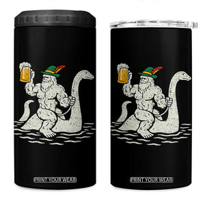 Funny Bigfoot Loch Ness Monster Oktoberfest 4 in 1 Can Cooler Tumbler German Oktoberfest Sasquatch Drinking TS10 One Size: 16 oz Black Print Your Wear