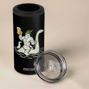 Funny Bigfoot Loch Ness Monster Oktoberfest 4 in 1 Can Cooler Tumbler German Oktoberfest Sasquatch Drinking TS10 Print Your Wear