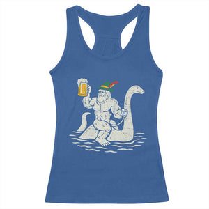 Funny Bigfoot Loch Ness Monster Oktoberfest Racerback Tank Top German Oktoberfest Sasquatch Drinking TS10 Royal Blue Print Your Wear