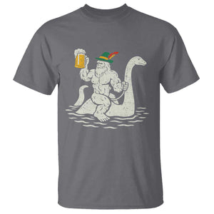 Funny Bigfoot Loch Ness Monster Oktoberfest T Shirt German Oktoberfest Sasquatch Drinking TS10 Charcoal Print Your Wear