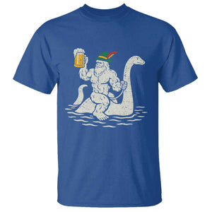 Funny Bigfoot Loch Ness Monster Oktoberfest T Shirt German Oktoberfest Sasquatch Drinking TS10 Royal Blue Print Your Wear