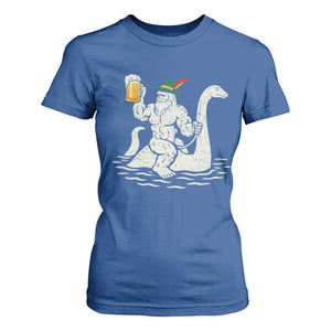 Funny Bigfoot Loch Ness Monster Oktoberfest T Shirt For Women German Oktoberfest Sasquatch Drinking TS10 Royal Blue Print Your Wear