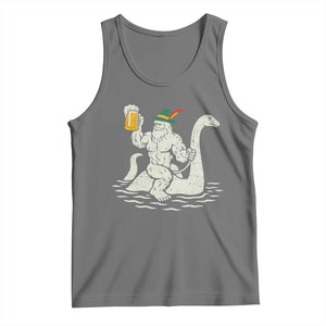 Funny Bigfoot Loch Ness Monster Oktoberfest Tank Top German Oktoberfest Sasquatch Drinking TS10 Black Heather Print Your Wear