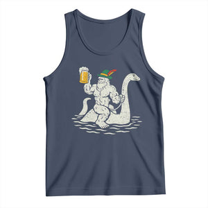 Funny Bigfoot Loch Ness Monster Oktoberfest Tank Top German Oktoberfest Sasquatch Drinking TS10 Navy Print Your Wear