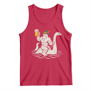 Funny Bigfoot Loch Ness Monster Oktoberfest Tank Top German Oktoberfest Sasquatch Drinking TS10 Red Print Your Wear
