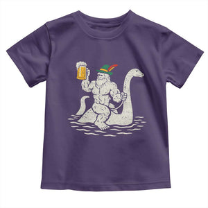 Funny Bigfoot Loch Ness Monster Oktoberfest Toddler T Shirt German Oktoberfest Sasquatch Drinking TS10 Purple Print Your Wear