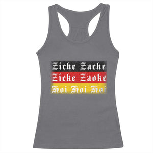 Zicke Zacke Hoi Oktoberfest Racerback Tank Top Vintage German Flag TS10 Charcoal Print Your Wear