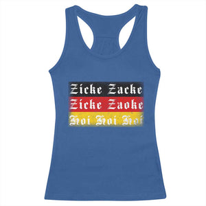 Zicke Zacke Hoi Oktoberfest Racerback Tank Top Vintage German Flag TS10 Royal Blue Print Your Wear