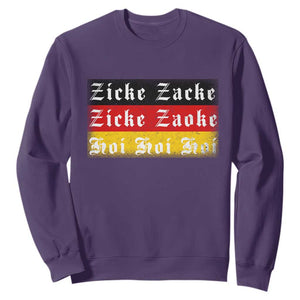Zicke Zacke Hoi Oktoberfest Sweatshirt Vintage German Flag TS10 Purple Print Your Wear