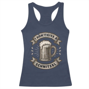 Funny Oktoberfest Racerback Tank Top I Dont Give A Schnitzel German Beer Wurst TS10 Navy Print Your Wear