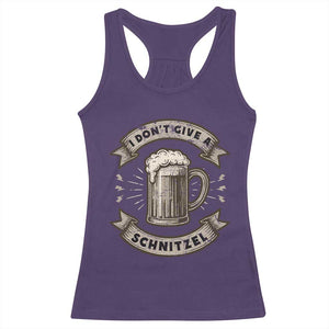 Funny Oktoberfest Racerback Tank Top I Dont Give A Schnitzel German Beer Wurst TS10 Purple Print Your Wear