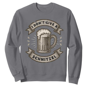 Funny Oktoberfest Sweatshirt I Dont Give A Schnitzel German Beer Wurst TS10 Charcoal Print Your Wear