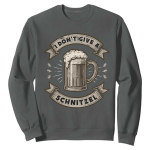 Funny Oktoberfest Sweatshirt I Dont Give A Schnitzel German Beer Wurst TS10 Dark Heather Print Your Wear