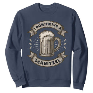 Funny Oktoberfest Sweatshirt I Dont Give A Schnitzel German Beer Wurst TS10 Navy Print Your Wear