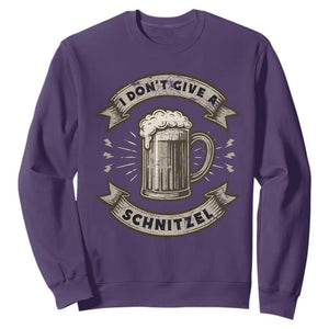 Funny Oktoberfest Sweatshirt I Dont Give A Schnitzel German Beer Wurst TS10 Purple Print Your Wear