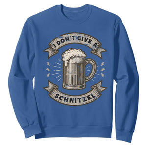 Funny Oktoberfest Sweatshirt I Dont Give A Schnitzel German Beer Wurst TS10 Royal Blue Print Your Wear
