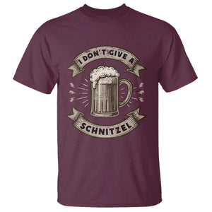 Funny Oktoberfest T Shirt I Dont Give A Schnitzel German Beer Wurst TS10 Maroon Print Your Wear