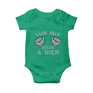 This Guy Needs A Bier Oktoberfest Baby Onesie Funny Mens Drinking Gift TS10 Irish Green Print Your Wear