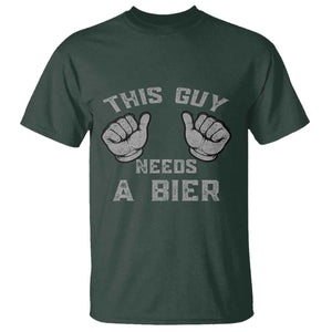 This Guy Needs A Bier Oktoberfest T Shirt Funny Mens Drinking Gift TS10 Dark Forest Green Print Your Wear