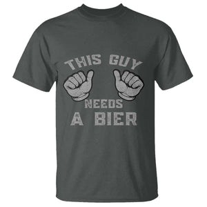 This Guy Needs A Bier Oktoberfest T Shirt Funny Mens Drinking Gift TS10 Dark Heather Print Your Wear