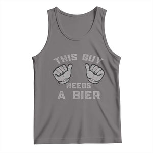 This Guy Needs A Bier Oktoberfest Tank Top Funny Mens Drinking Gift TS10 Deep Heather Print Your Wear