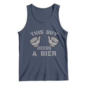 This Guy Needs A Bier Oktoberfest Tank Top Funny Mens Drinking Gift TS10 Navy Print Your Wear