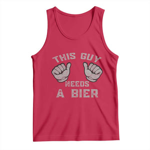 This Guy Needs A Bier Oktoberfest Tank Top Funny Mens Drinking Gift TS10 Red Print Your Wear