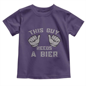 This Guy Needs A Bier Oktoberfest Toddler T Shirt Funny Mens Drinking Gift TS10 Purple Print Your Wear