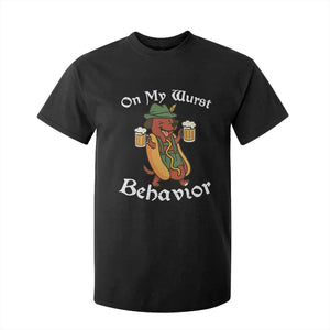 Oktoberfest On My Wurst Behavior T Shirt For Kid Funny German TS10 Black Print Your Wear