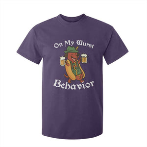 Oktoberfest On My Wurst Behavior T Shirt For Kid Funny German TS10 Purple Print Your Wear