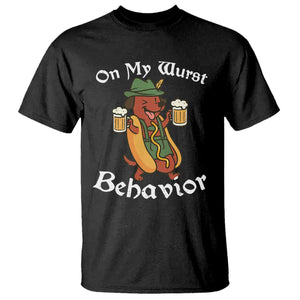 Oktoberfest On My Wurst Behavior T Shirt Funny German TS10 Black Print Your Wear
