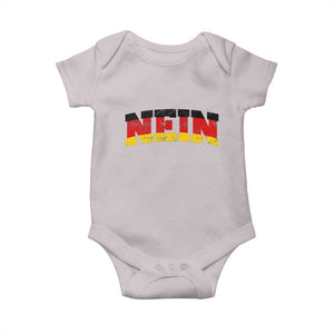 Nein Germany Baby Onesie No Saying Funny German Flag Oktoberfest TS10 Ice Gray Print Your Wear