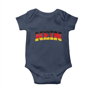Nein Germany Baby Onesie No Saying Funny German Flag Oktoberfest TS10 Navy Print Your Wear