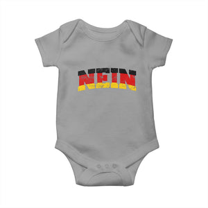 Nein Germany Baby Onesie No Saying Funny German Flag Oktoberfest TS10 Sport Gray Print Your Wear