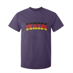 Nein Germany T Shirt For Kid No Saying Funny German Flag Oktoberfest TS10 Purple Print Your Wear