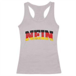 Nein Germany Racerback Tank Top No Saying Funny German Flag Oktoberfest TS10 Ice Gray Print Your Wear