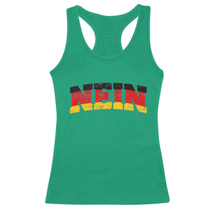 Nein Germany Racerback Tank Top No Saying Funny German Flag Oktoberfest TS10 Irish Green Print Your Wear