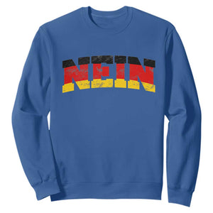 Nein Germany Sweatshirt No Saying Funny German Flag Oktoberfest TS10 Royal Blue Print Your Wear