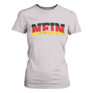 Nein Germany T Shirt For Women No Saying Funny German Flag Oktoberfest TS10 Ice Gray Print Your Wear