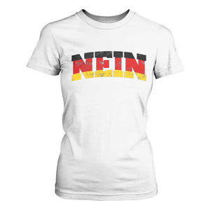 Nein Germany T Shirt For Women No Saying Funny German Flag Oktoberfest TS10 White Print Your Wear